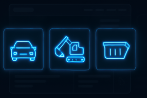 A glowing neon-blue headset icon symbolizing expert support, set against a dark interface with light pulse effects, subtly suggesting personal guidance through avatar silhouettes and chat bubbles.