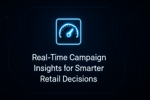 Futuristic dark UI card with a glowing neon-blue dashboard icon, featuring sleek interface accents and a modern, minimalist design.